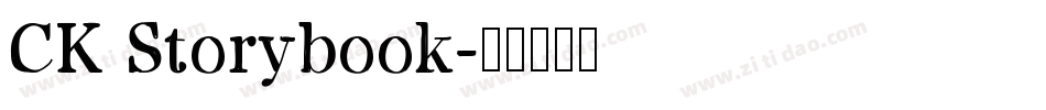 CK Storybook字体转换